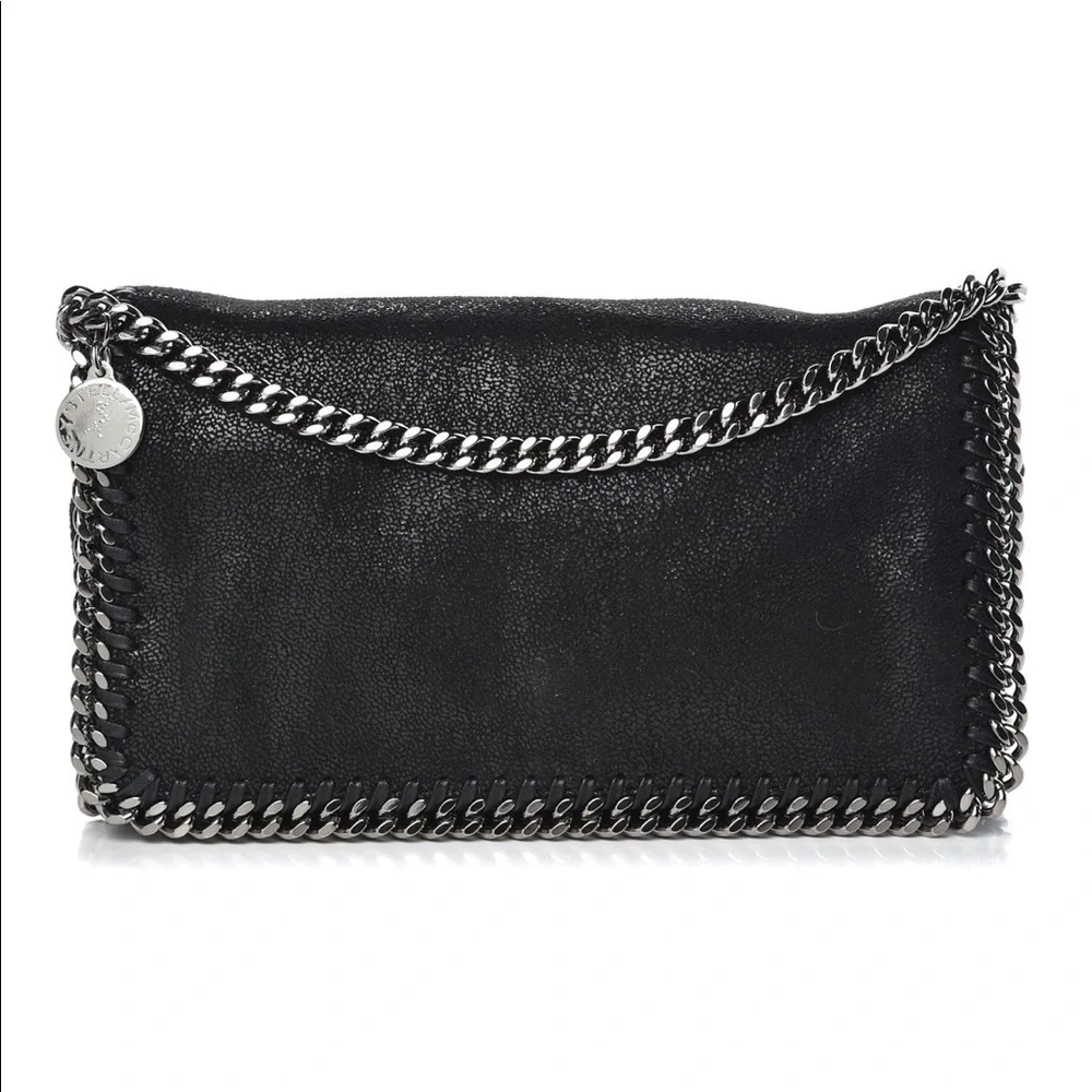 Stella McCartney shaggy deer Falabella crossbody bag in black - Picture 1 of 9